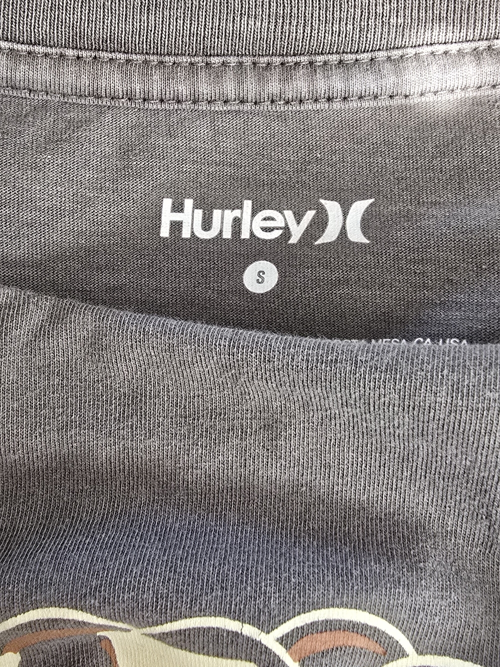 Hurley Gray Short Sleeve Crew Neck Tee